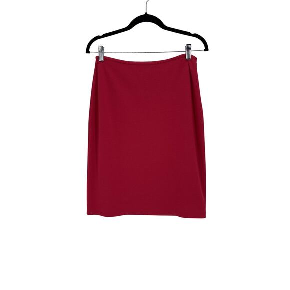 St John Skirt Womens 4 Pink Wool Blend Pencil Classic Career Pull On Knit USA - Picture 1 of 9